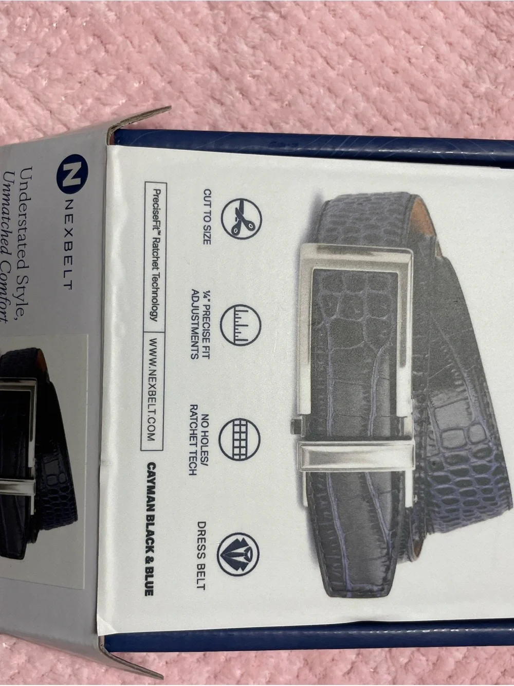 NWT Nexbelt Cayman Black & Blue Dress Belt 🖤💙